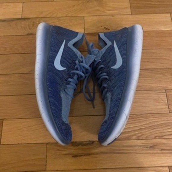 Nike Free RN Flyknit 2017 Men's Running Shoes Blue Size 10 - Picture 3 of 5